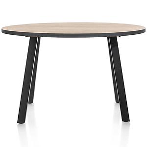 Table de bar ronde 120x150cm AVALOX Henders & Hazel chêne natural vintage-pieds simple
