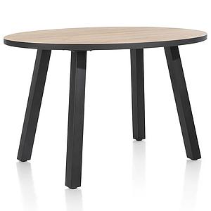 Table de bar ronde 120x150cm AVALOX Henders & Hazel chêne natural vintage-pieds simple