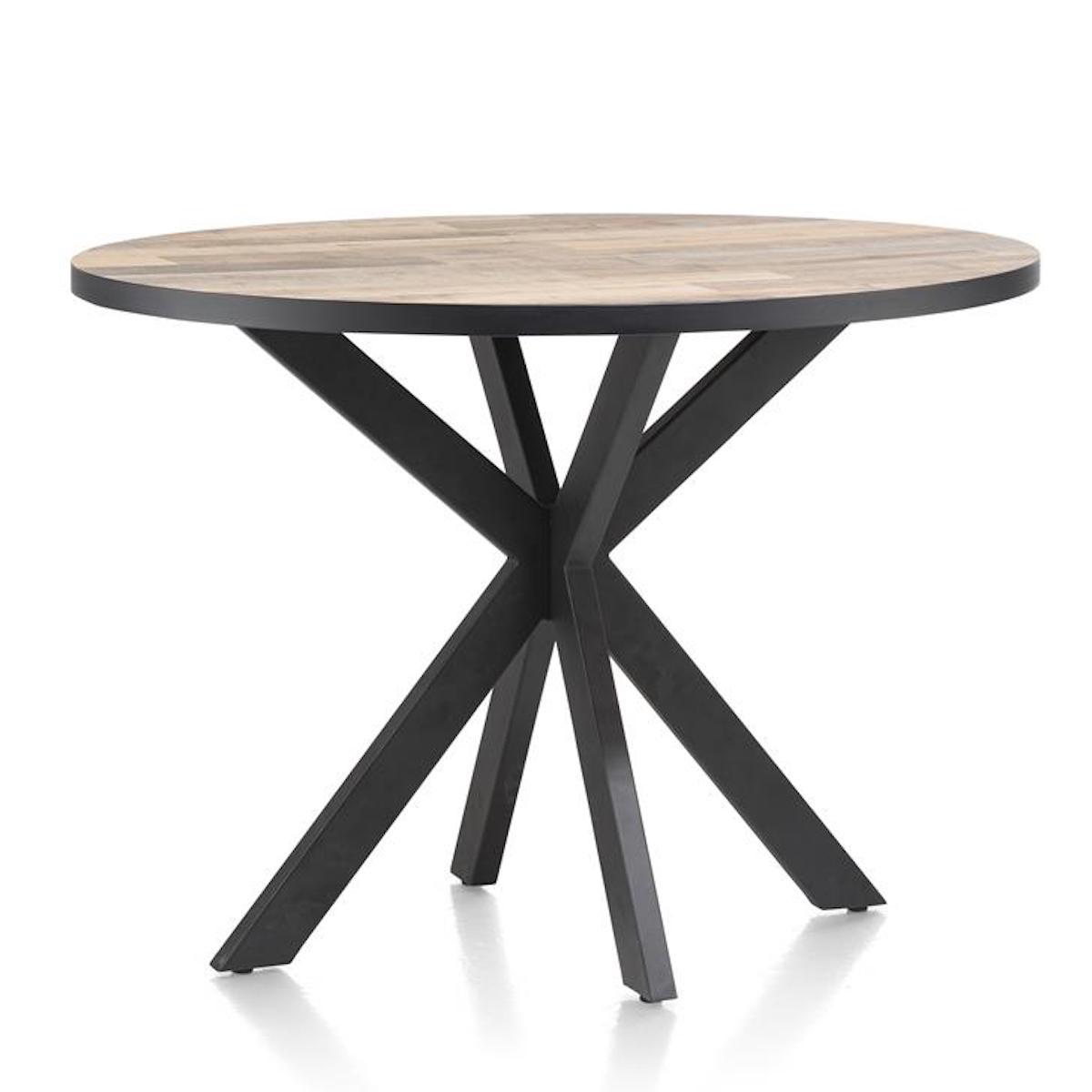 Table de bar ronde 130x110cm AVALOX Henders & Hazel driftwood-pieds central