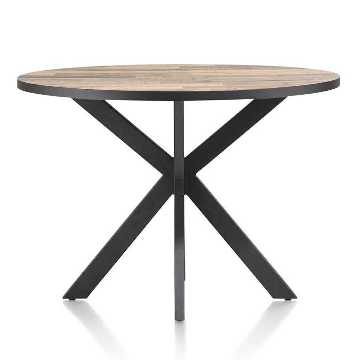 Table de bar ronde 130x110cm AVALOX Henders & Hazel driftwood-pieds central