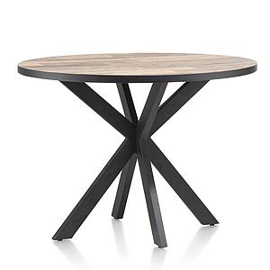 Table de bar ronde 130x110cm AVALOX Henders & Hazel driftwood-pieds central