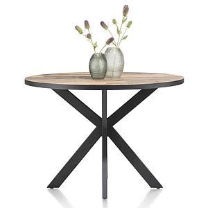 Table de bar ronde 130x110cm AVALOX Henders & Hazel driftwood-pieds central