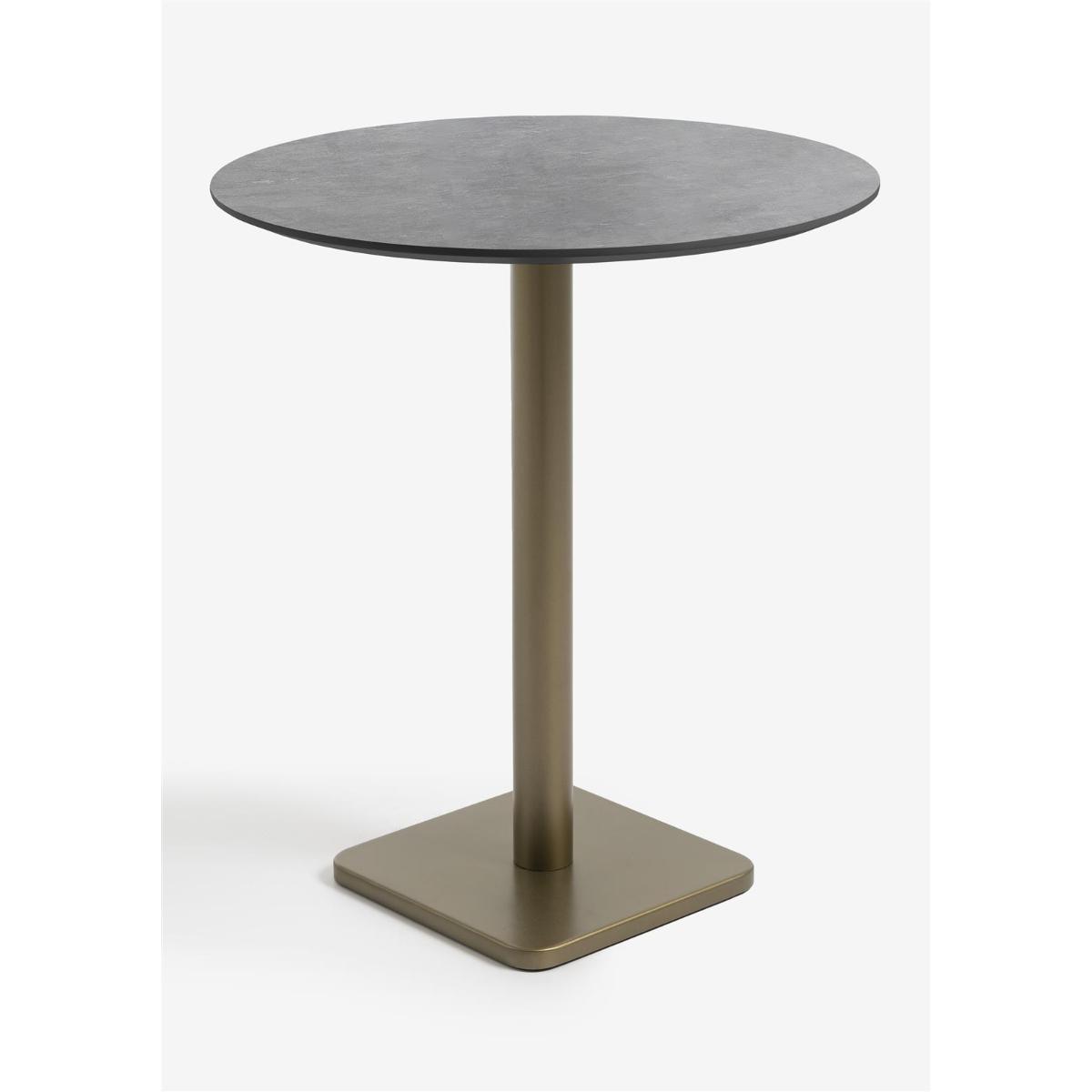Table de bar ronde 80cm BREST Coco Maison doré/anthracite