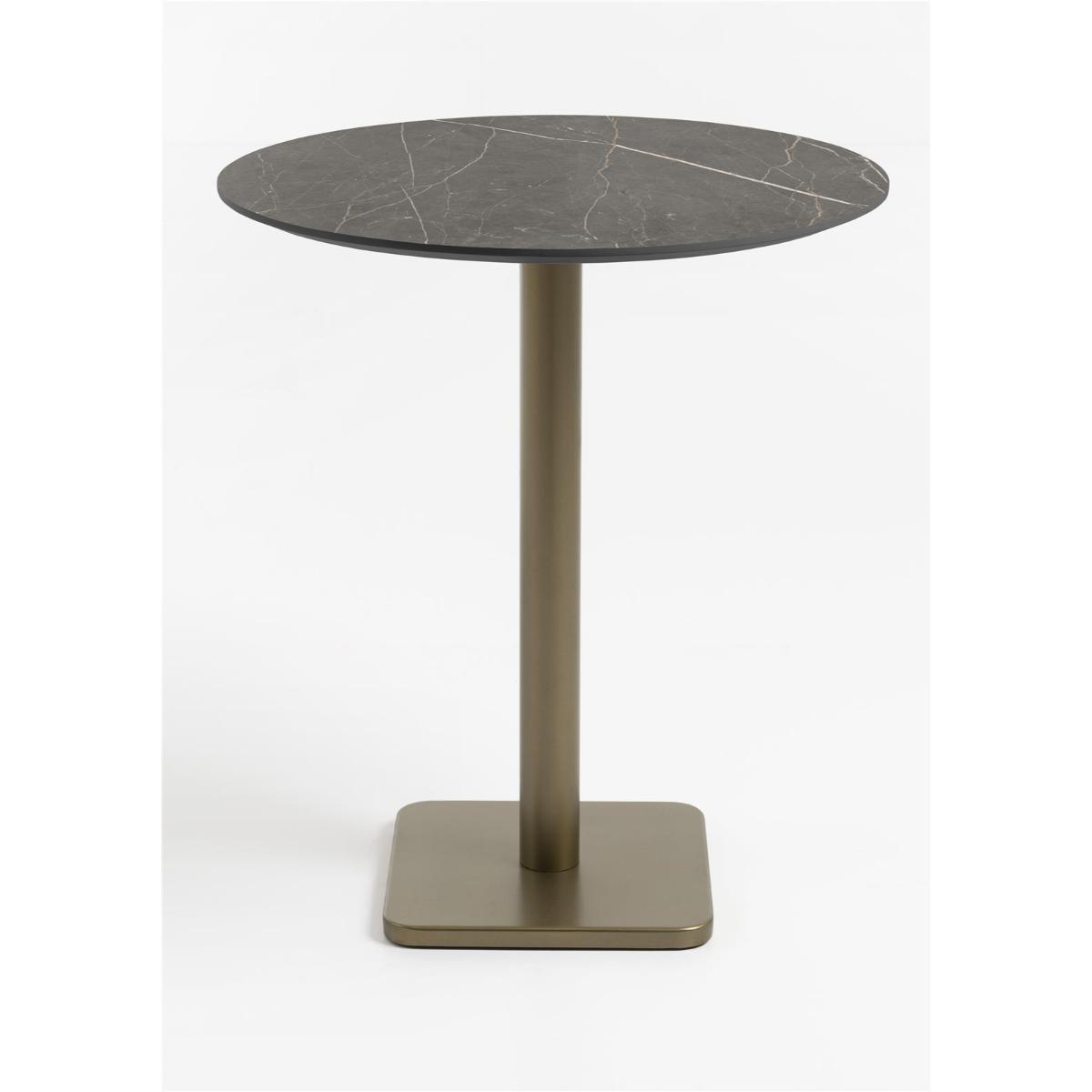 Table de bar ronde 80cm BREST Coco Maison doré/onyx