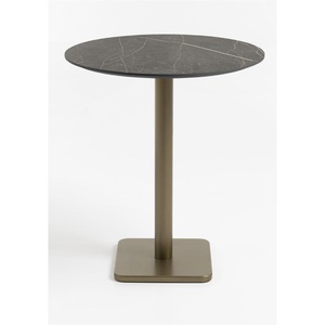 Table de bar ronde 80cm BREST Coco Maison doré/onyx