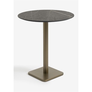 Table de bar ronde 80cm BREST Coco Maison doré/onyx