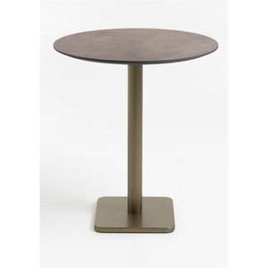 Table de bar ronde 80cm BREST Coco Maison doré/rouille