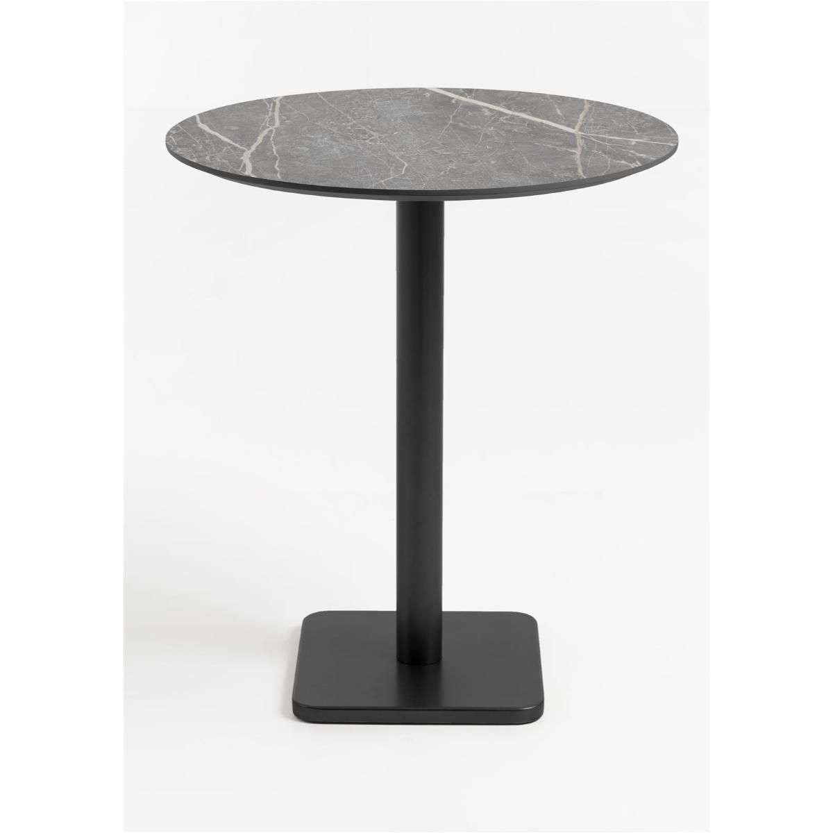 Table de bar ronde 80cm BREST Coco Maison noir/gris clair