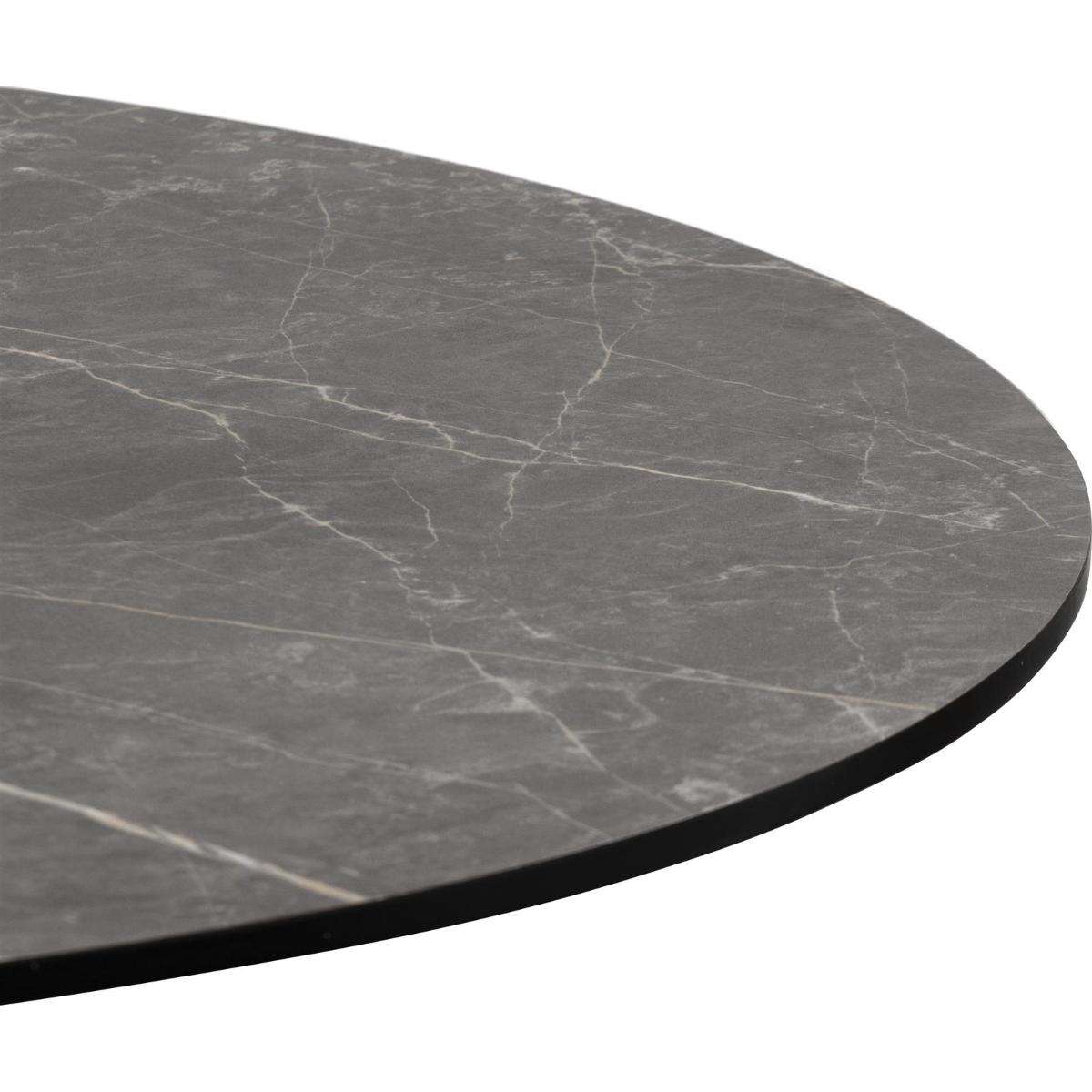Table de bar ronde 80cm BREST Coco Maison noir/gris clair
