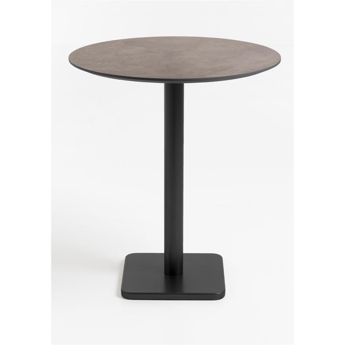 Table de bar ronde 80cm BREST Coco Maison noir/rouille