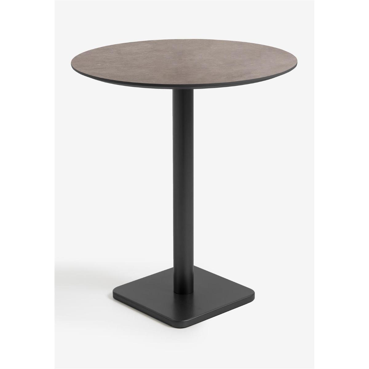Table de bar ronde 80cm BREST Coco Maison noir/rouille