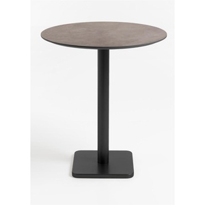Table de bar ronde 80cm BREST Coco Maison noir/rouille