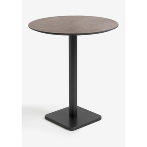 Table de bar ronde 80cm BREST Coco Maison noir/rouille