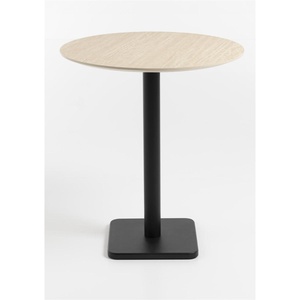 Table de bar ronde 80cm BREST Coco Maison noir/travertine