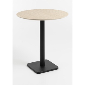 Table de bar ronde 80cm BREST Coco Maison noir/travertine