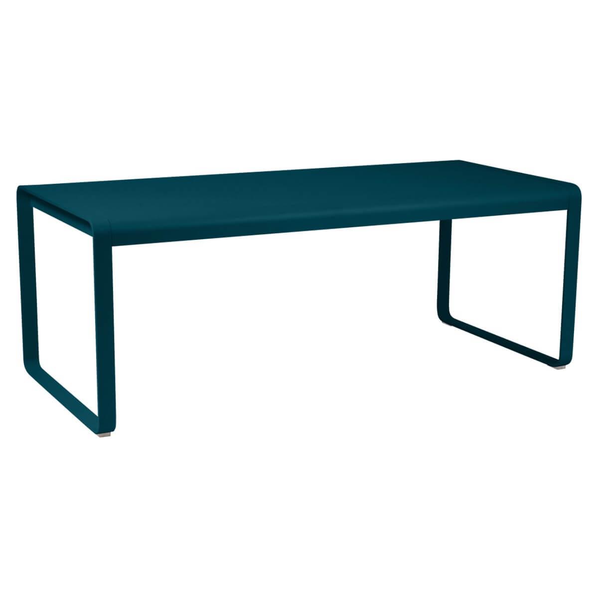 Table de jardin 196x90cm BELLEVIE Fermob bleu acapulco