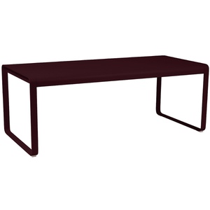 Table de jardin 196x90cm BELLEVIE Fermob cerise noir