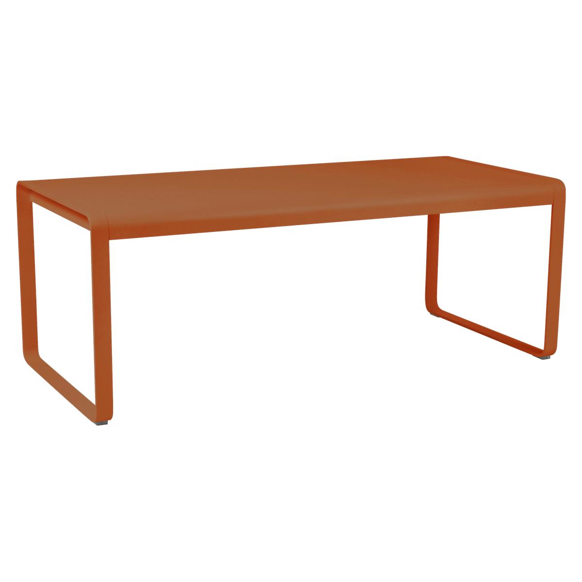 Table de jardin 196x90cm BELLEVIE Fermob orange confite