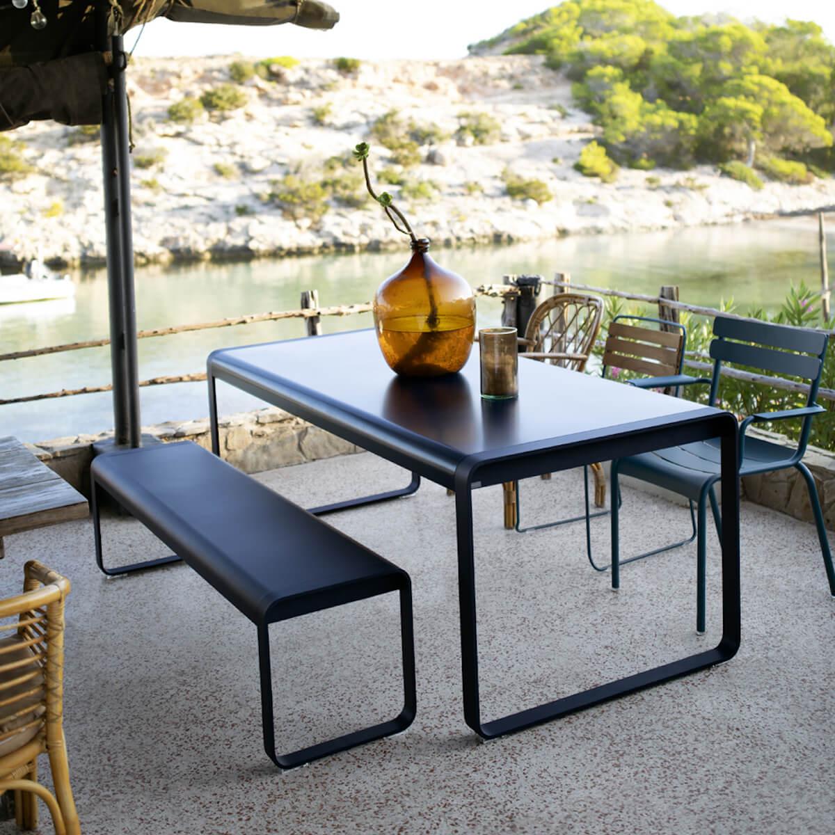 Table de jardin 196x90cm BELLEVIE Fermob rose praline