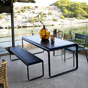 Table de jardin 196x90cm BELLEVIE Fermob rose praline