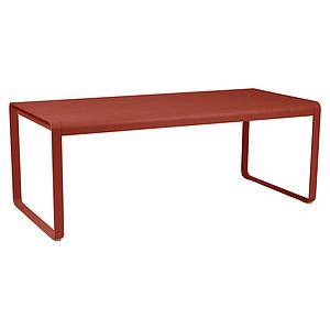 Table de jardin 196x90cm BELLEVIE Fermob rouge ocre