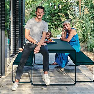 Table de jardin 196x90cm BELLEVIE Fermob vert opaline