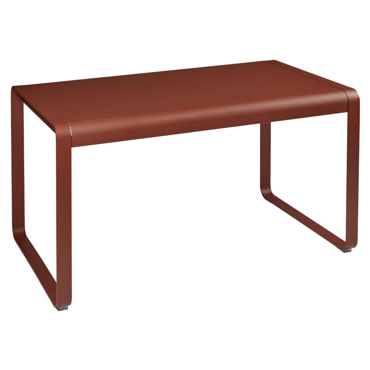 Table de jardin 80x140cm BELLEVIE Fermob rouge ocre