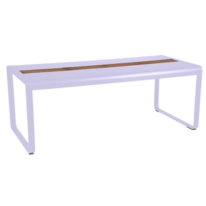 Table de jardin avec rangement 196x90cm BELLEVIE Fermob guimauve