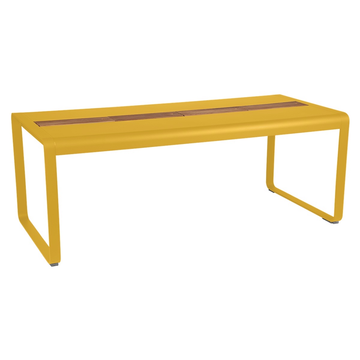 Table de jardin avec rangement 196x90cm BELLEVIE Fermob miel NEW