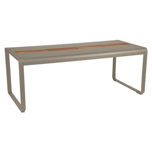 Table de jardin avec rangement 196x90cm BELLEVIE Fermob muscade
