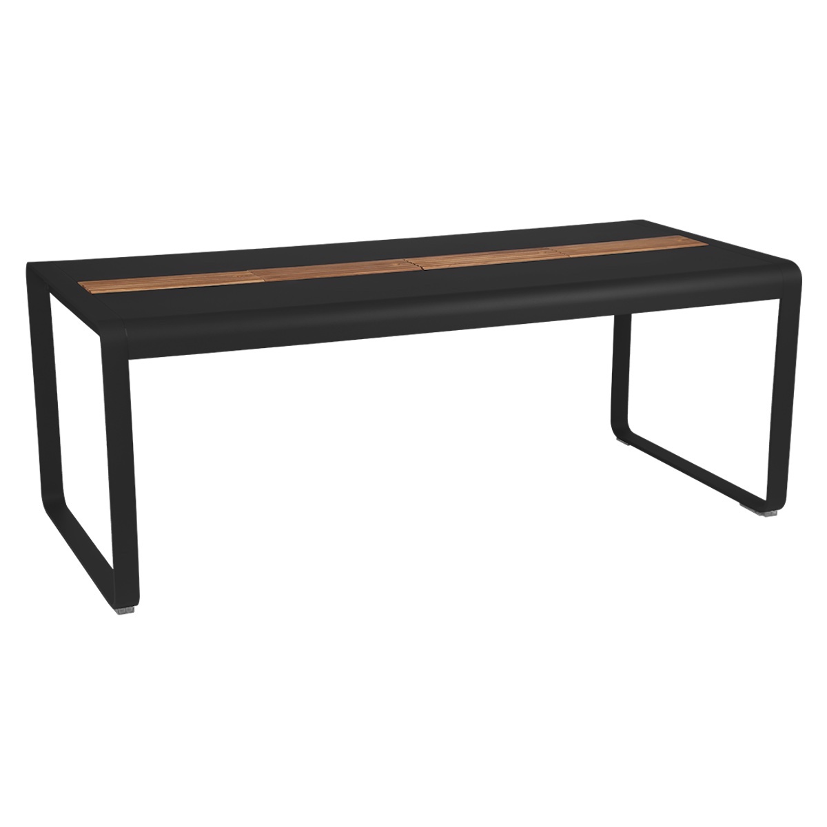 Table de jardin avec rangement 196x90cm BELLEVIE Fermob réglisse