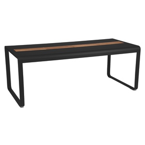 Table de jardin avec rangement 196x90cm BELLEVIE Fermob réglisse