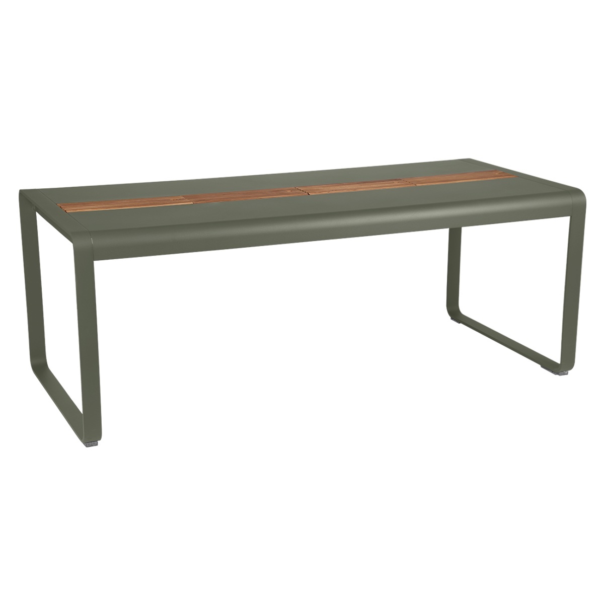Table de jardin avec rangement 196x90cm BELLEVIE Fermob romarin