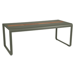 Table de jardin avec rangement 196x90cm BELLEVIE Fermob romarin