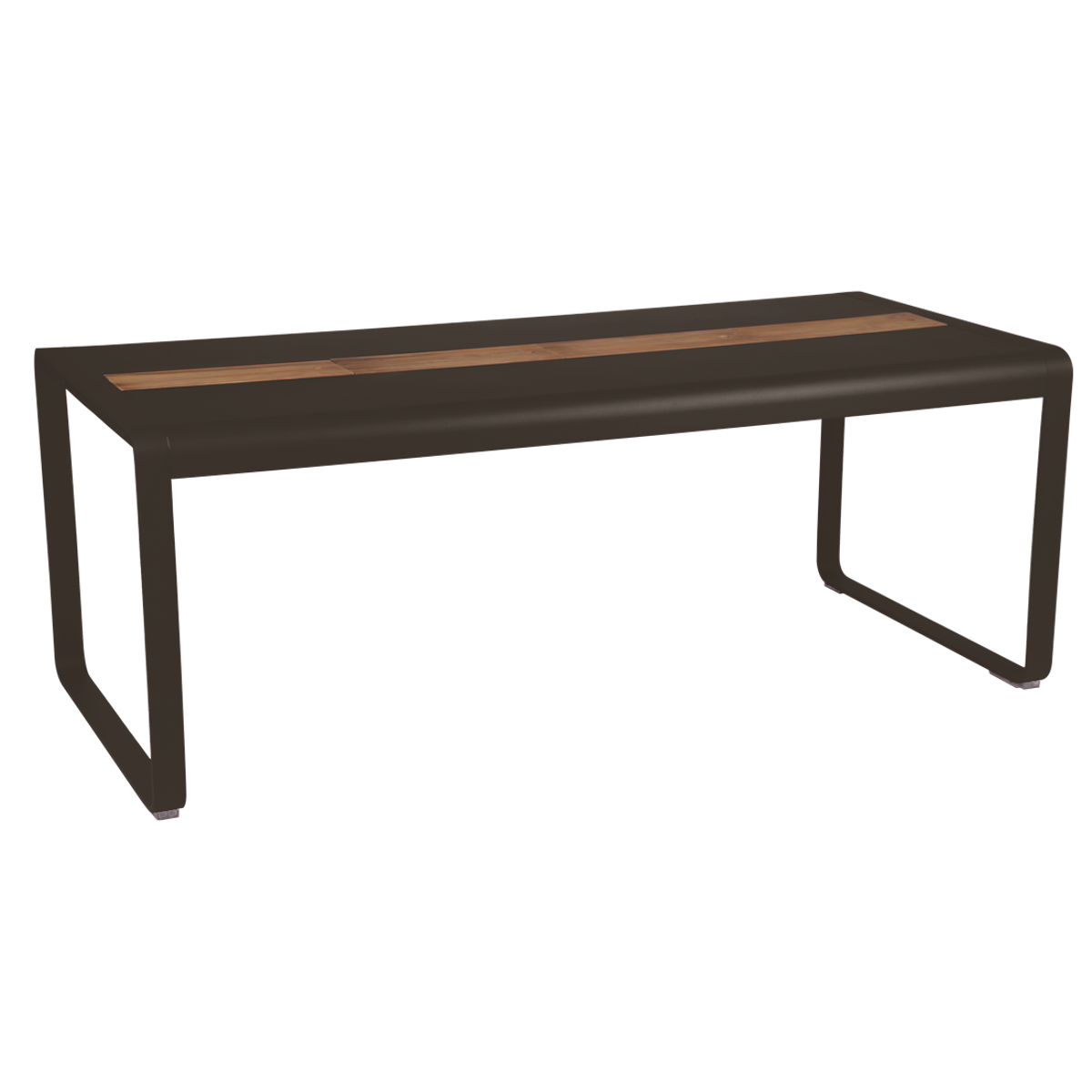 Table de jardin avec rangement 196x90cm BELLEVIE Fermob tonka 
