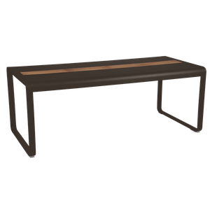 Table de jardin avec rangement 196x90cm BELLEVIE Fermob tonka 