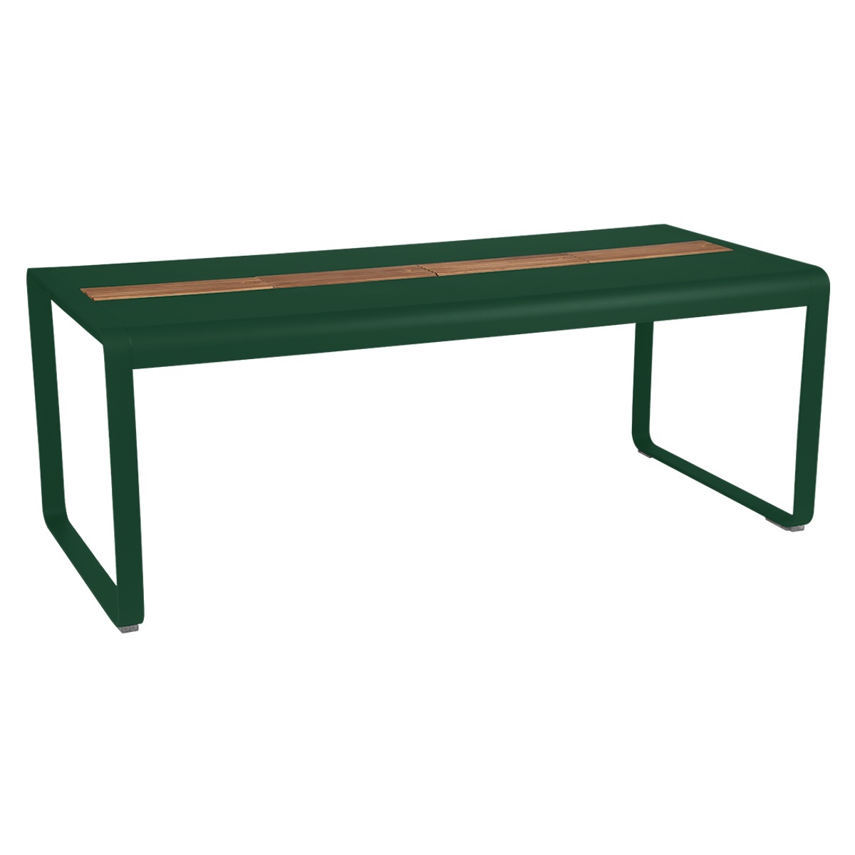 Table de jardin avec rangement 196x90cm BELLEVIE Fermob vert cèdre