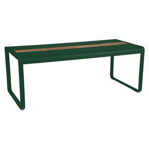 Table de jardin avec rangement 196x90cm BELLEVIE Fermob vert cèdre