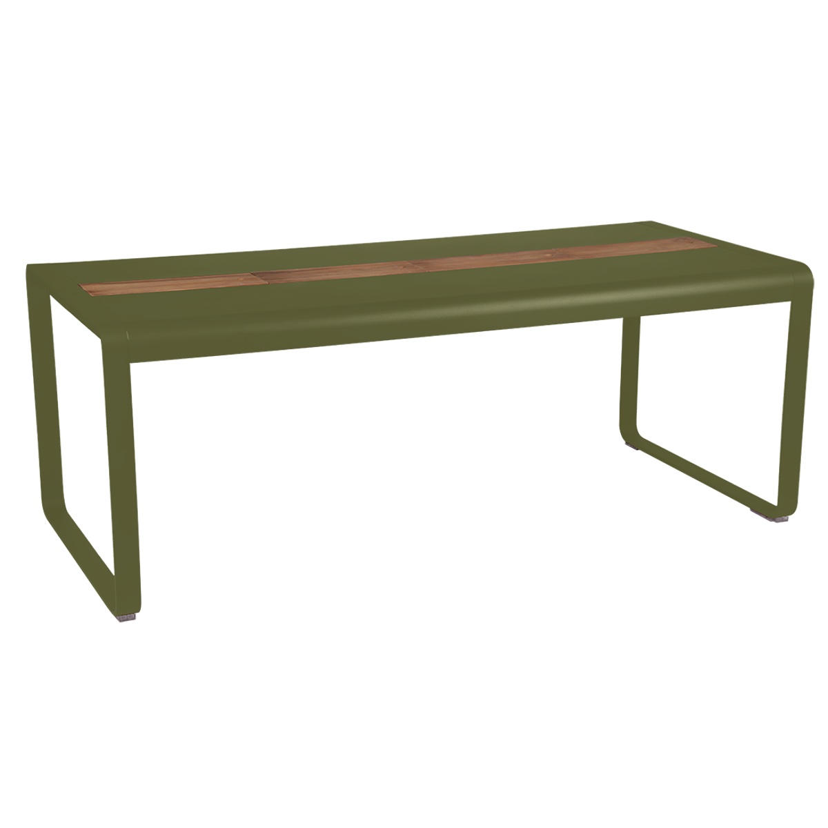 Table de jardin avec rangement 196x90cm BELLEVIE Fermob vert pesto