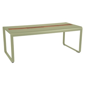 Table de jardin avec rangement 196x90cm BELLEVIE Fermob vert tilleul