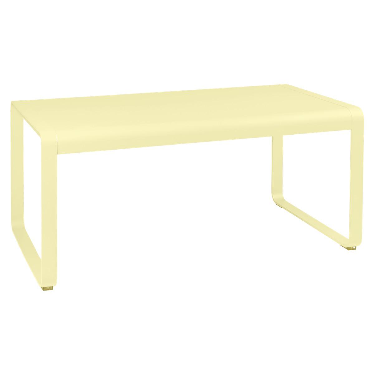 Table de jardin mi-hauteur 80x140cm BELLEVIE Fermob citron givré