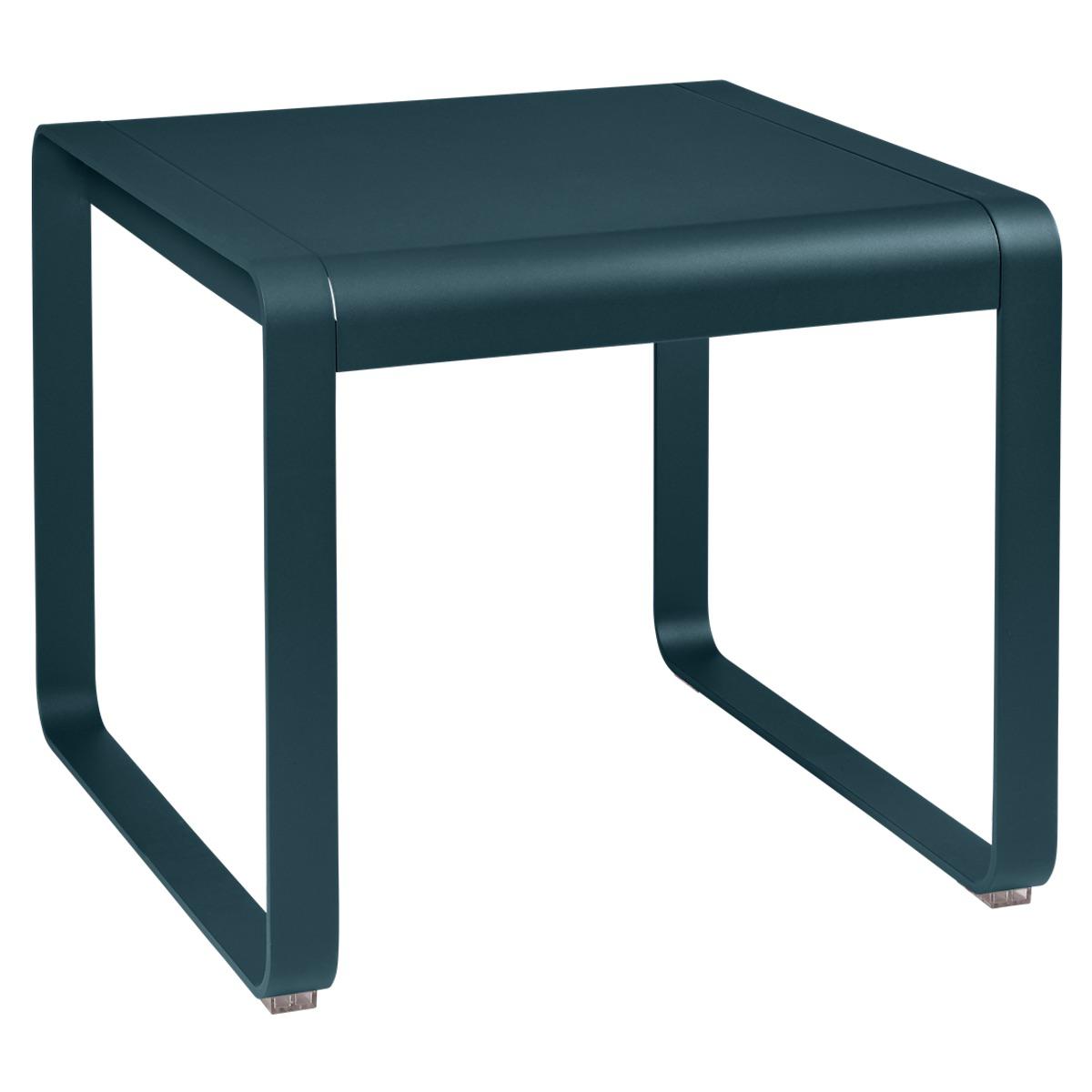 Table de jardin mi-hauteur 80x74cm BELLEVIE Fermob bleu acapulco