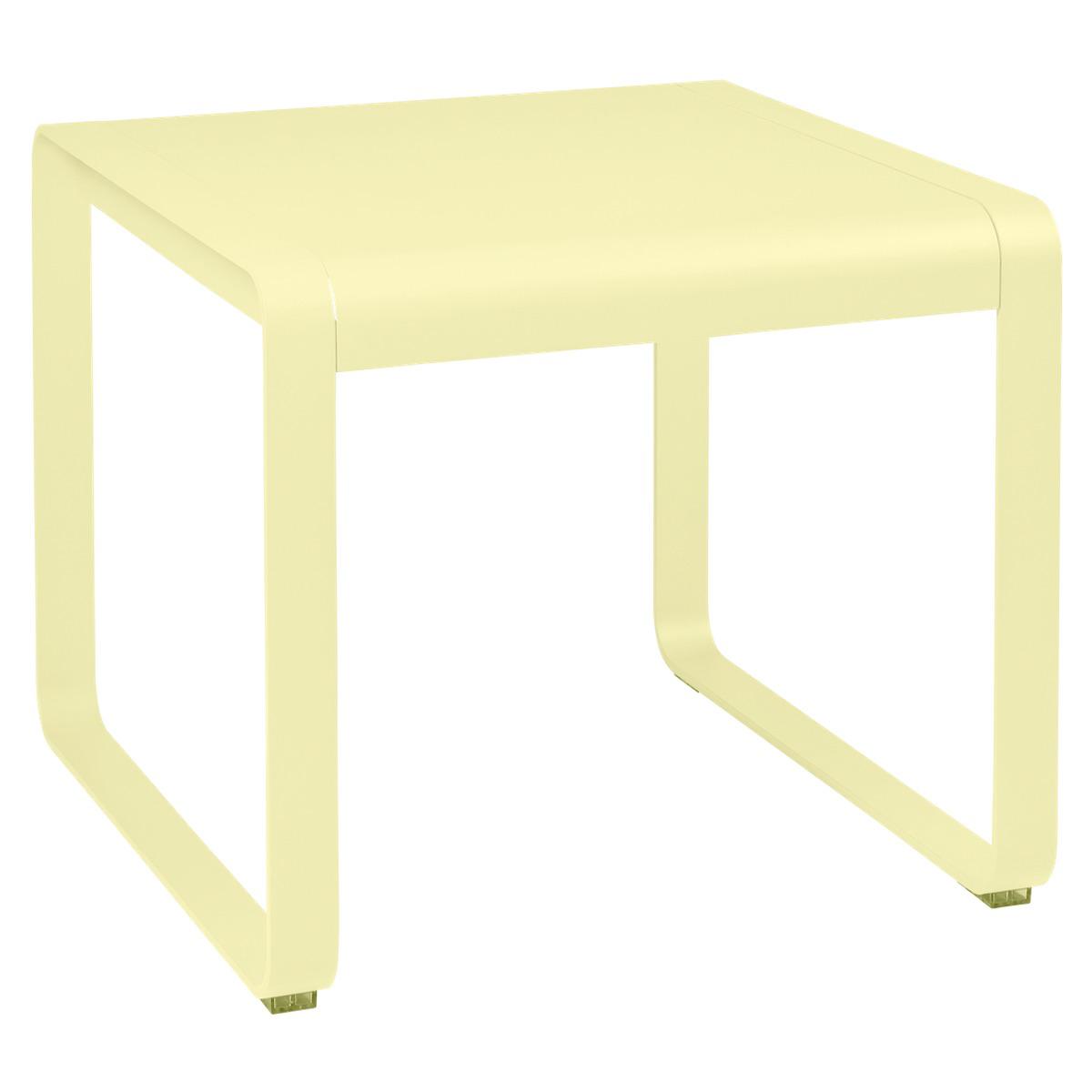 Table de jardin mi-hauteur 80x74cm BELLEVIE Fermob citron givré