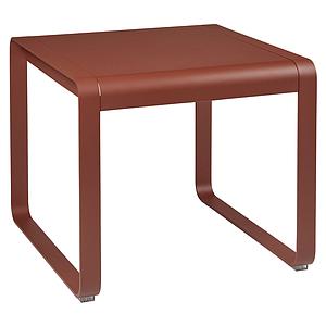Table de jardin mi-hauteur 80x74cm BELLEVIE Fermob rouge ocre