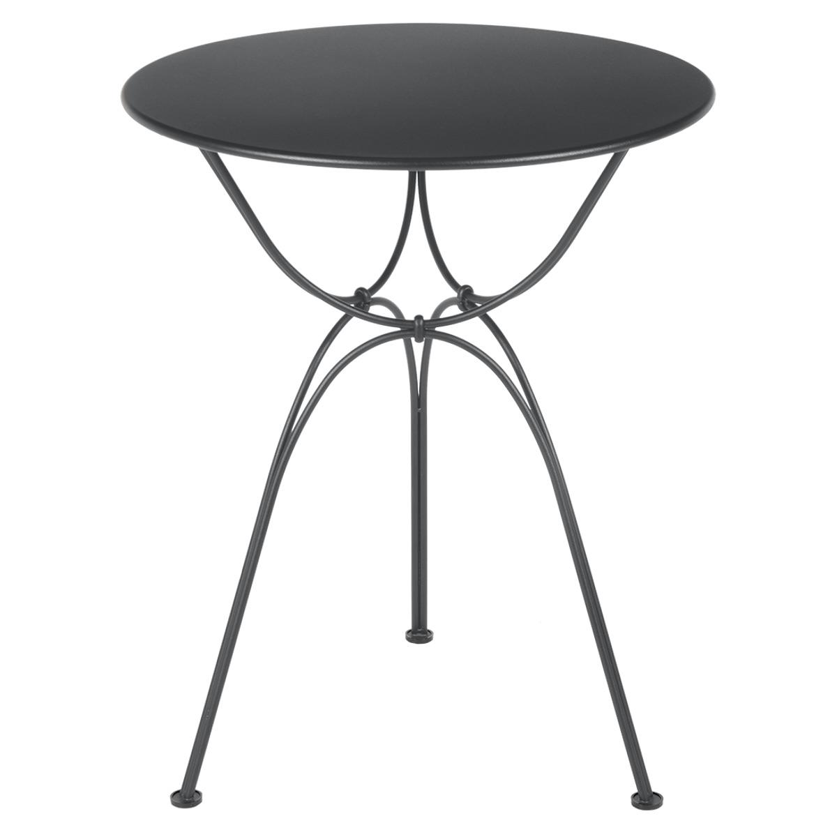 Table de jardin ronde 60cm AIRLOOP Fermob Carbone