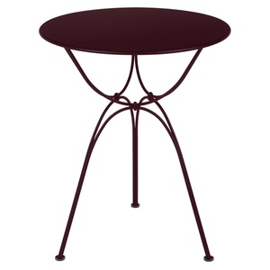 Table de jardin ronde 60cm AIRLOOP Fermob cerise noire 