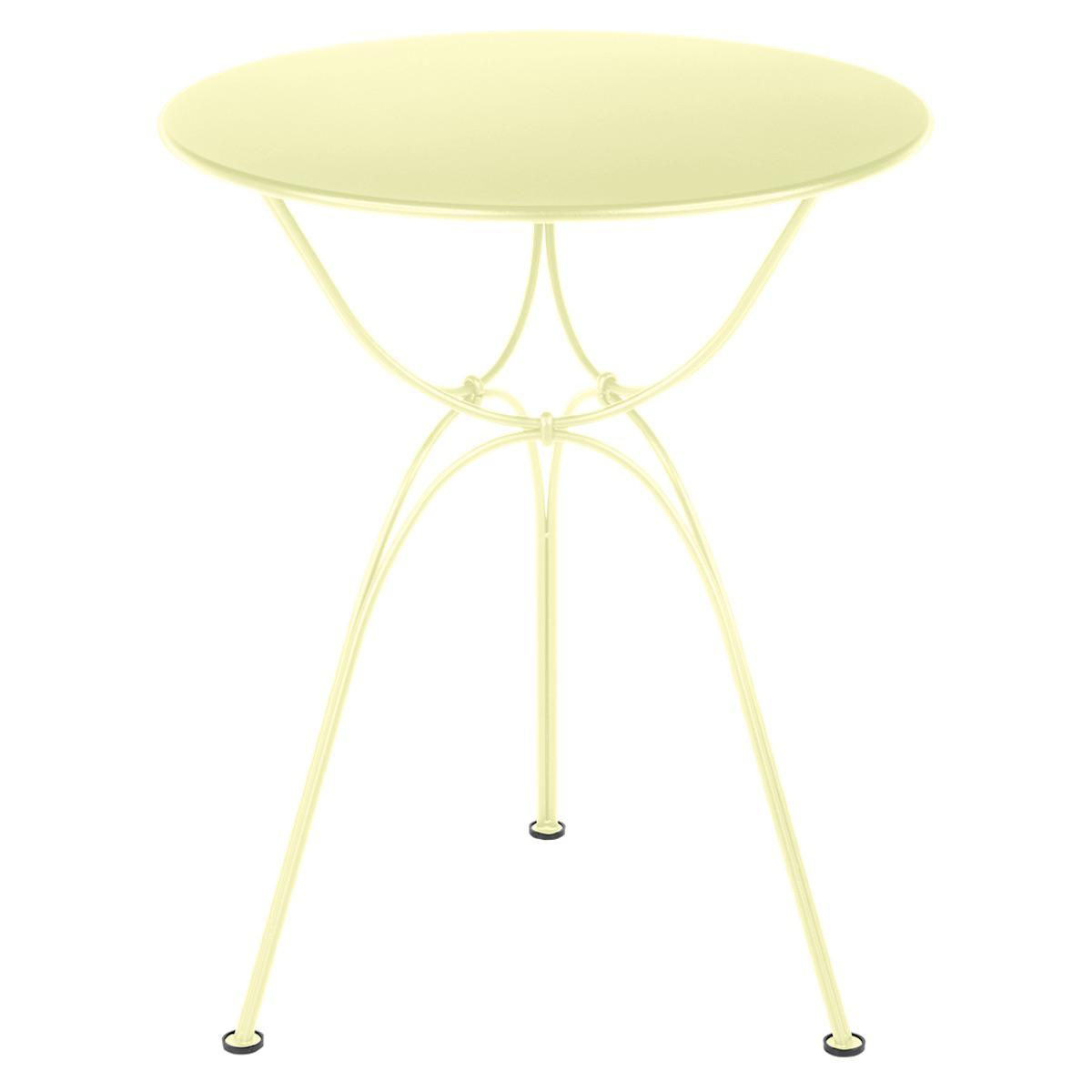 Table de jardin ronde 60cm AIRLOOP Fermob citron givré