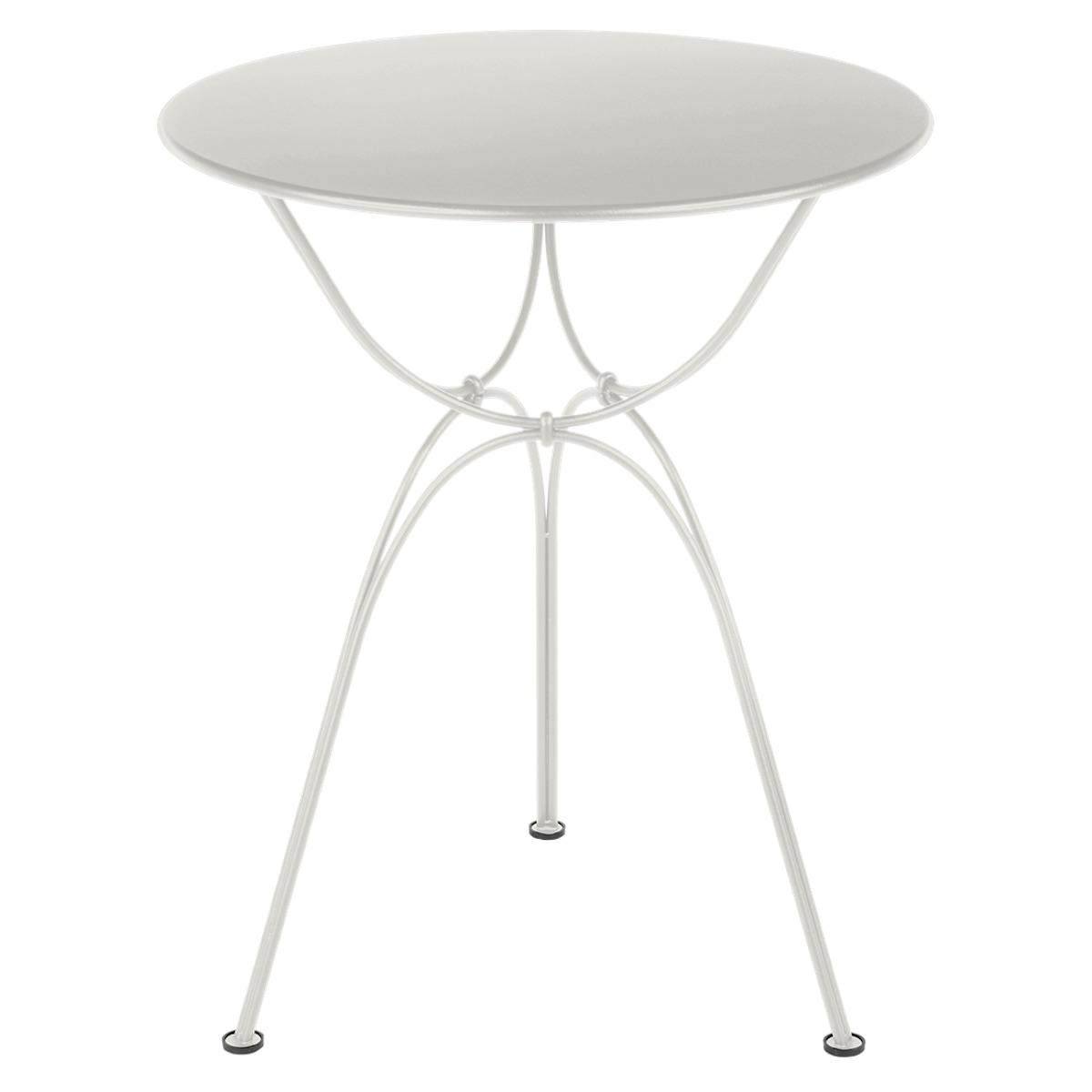 Table de jardin ronde 60cm AIRLOOP Fermob gris argile