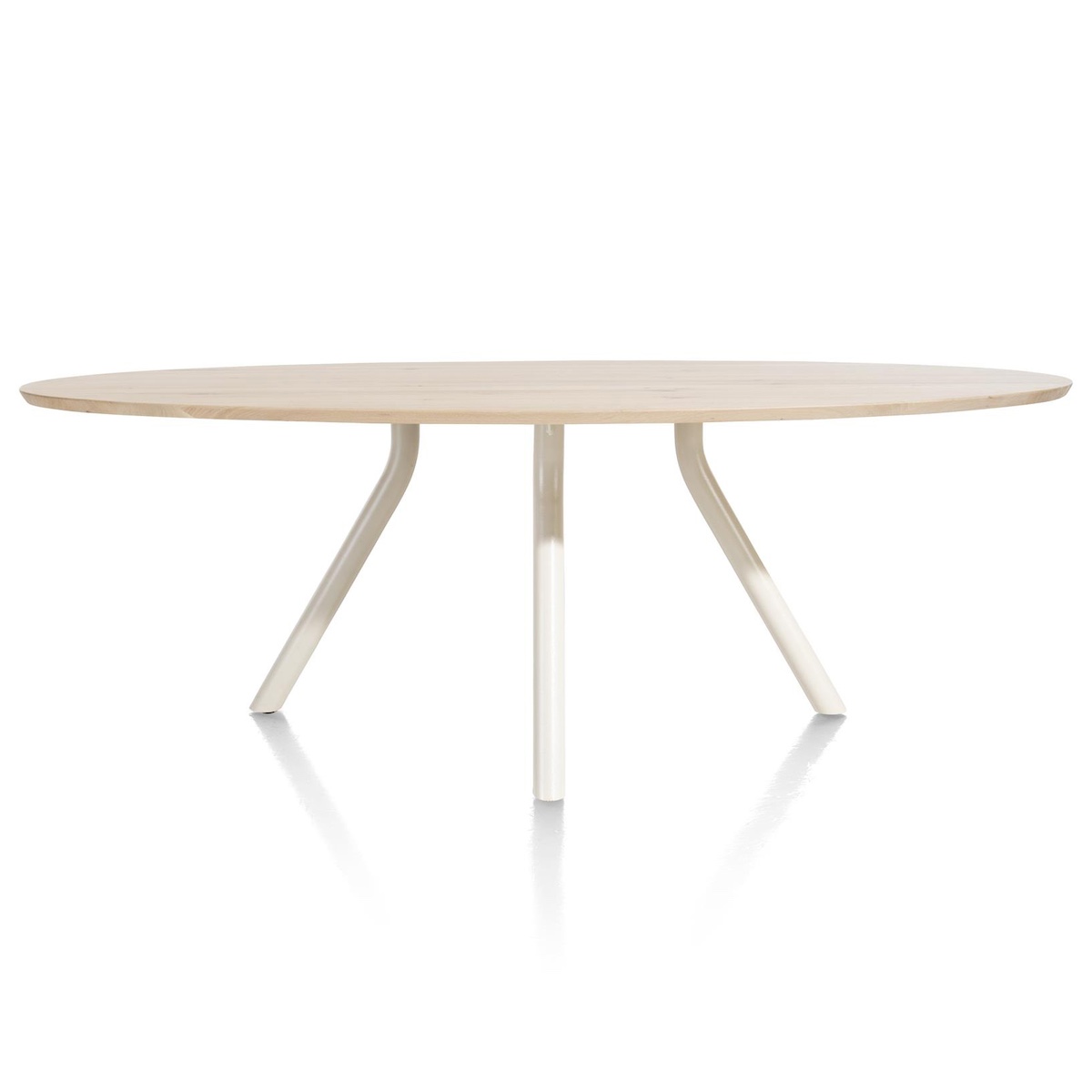 Table elipse 210x110cm ARVADA Xooon Naturel Nebbia Pied Central
