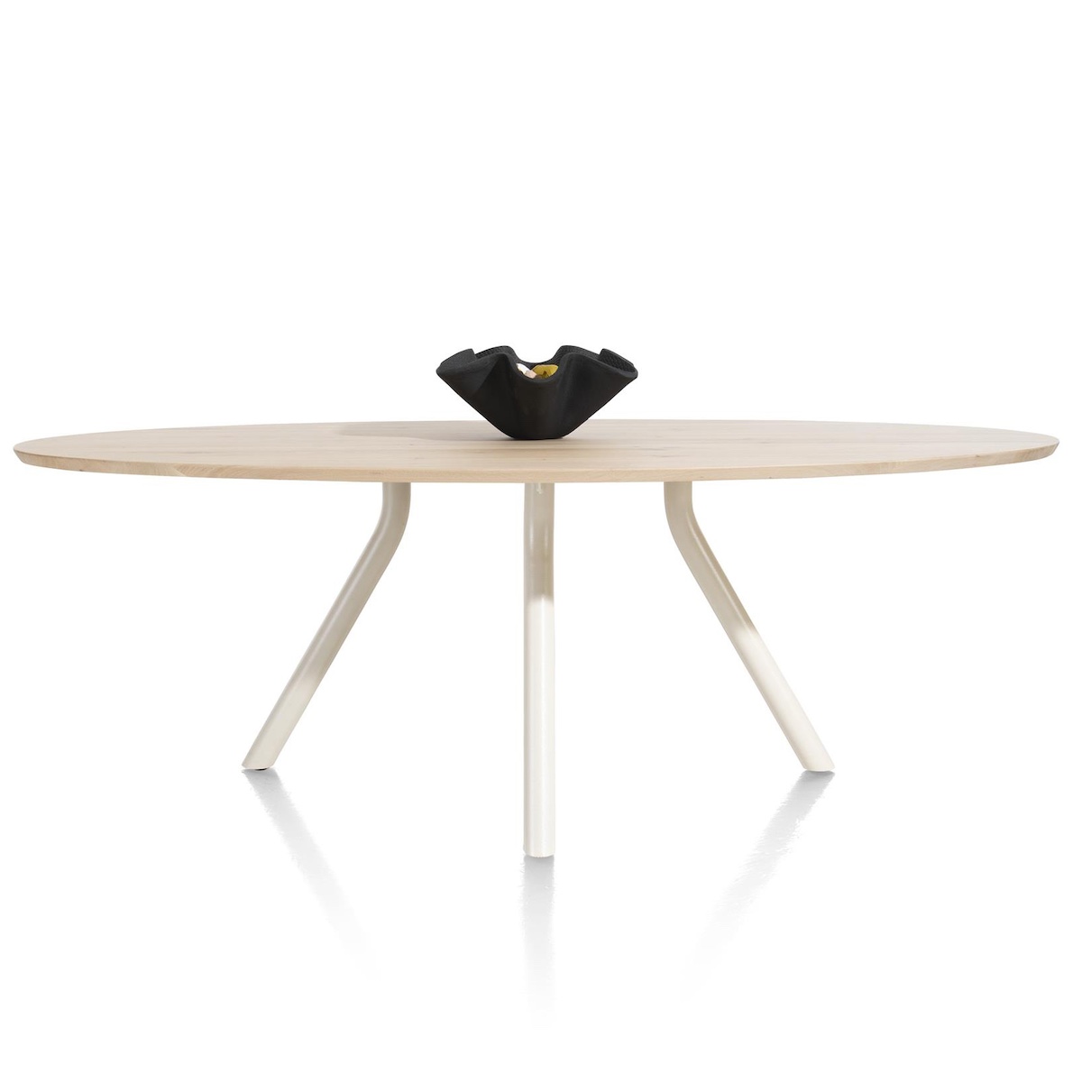 Table elipse 210x110cm ARVADA Xooon Naturel Nebbia Pied Central